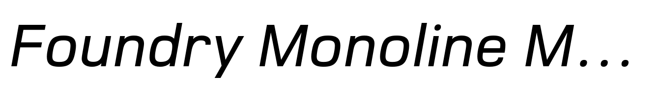 Foundry Monoline Medium Italic